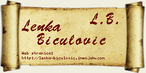 Lenka Biculović vizit kartica